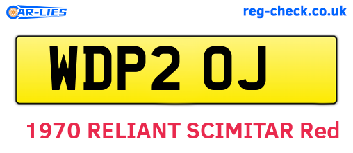 WDP20J are the vehicle registration plates.