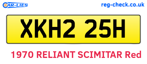 XKH225H are the vehicle registration plates.