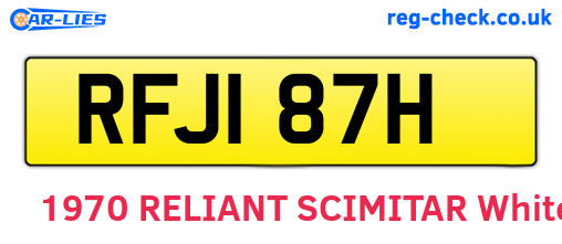 RFJ187H are the vehicle registration plates.
