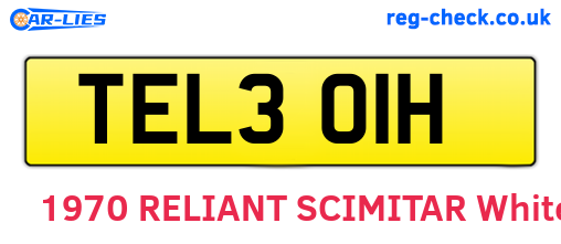 TEL301H are the vehicle registration plates.