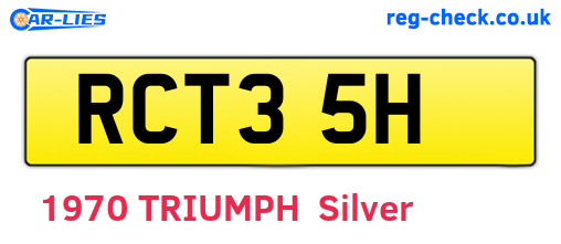 RCT35H are the vehicle registration plates.