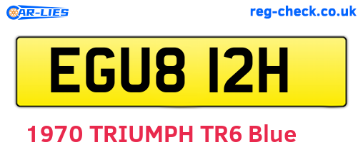 EGU812H are the vehicle registration plates.