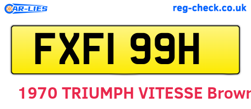FXF199H are the vehicle registration plates.