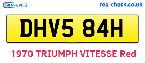 DHV584H are the vehicle registration plates.