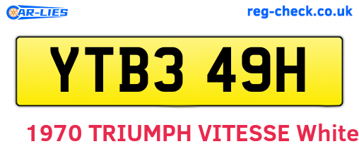 YTB349H are the vehicle registration plates.