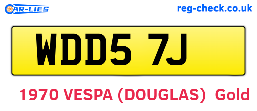 WDD57J are the vehicle registration plates.