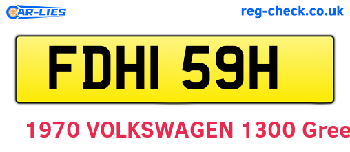 FDH159H are the vehicle registration plates.
