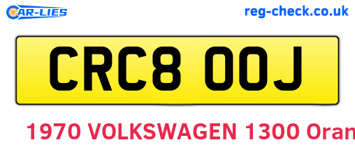 CRC800J are the vehicle registration plates.