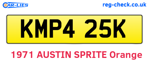KMP425K are the vehicle registration plates.