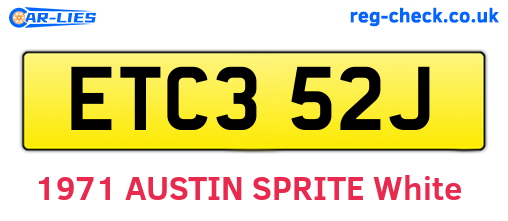 ETC352J are the vehicle registration plates.