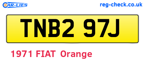 TNB297J are the vehicle registration plates.