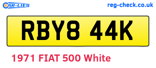 RBY844K are the vehicle registration plates.