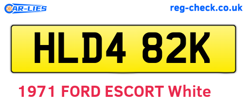 HLD482K are the vehicle registration plates.