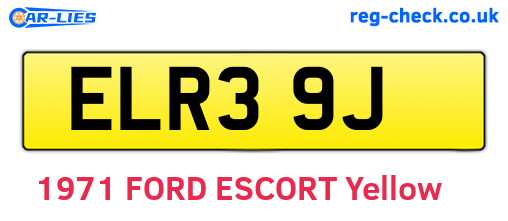 ELR39J are the vehicle registration plates.