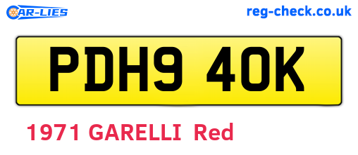 PDH940K are the vehicle registration plates.