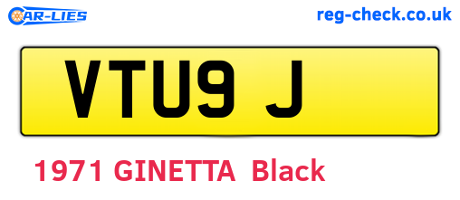 VTU9J are the vehicle registration plates.