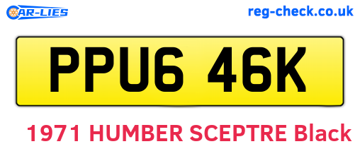 PPU646K are the vehicle registration plates.