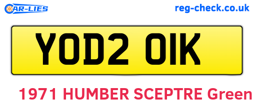 YOD201K are the vehicle registration plates.