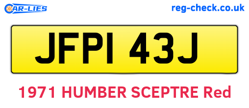JFP143J are the vehicle registration plates.