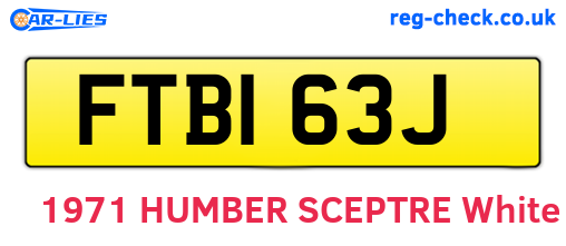 FTB163J are the vehicle registration plates.