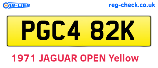 PGC482K are the vehicle registration plates.
