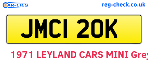 JMC120K are the vehicle registration plates.