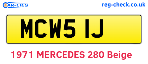 MCW51J are the vehicle registration plates.
