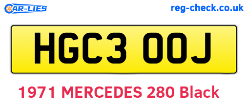 HGC300J are the vehicle registration plates.