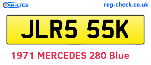 JLR555K are the vehicle registration plates.