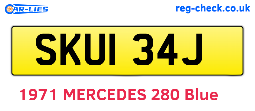 SKU134J are the vehicle registration plates.