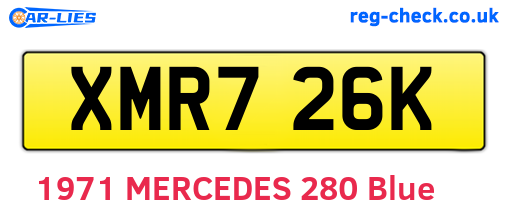 XMR726K are the vehicle registration plates.