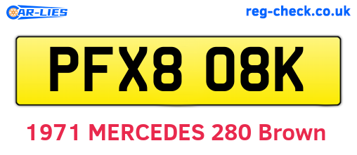 PFX808K are the vehicle registration plates.