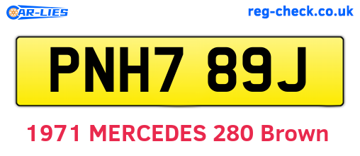 PNH789J are the vehicle registration plates.