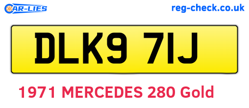 DLK971J are the vehicle registration plates.