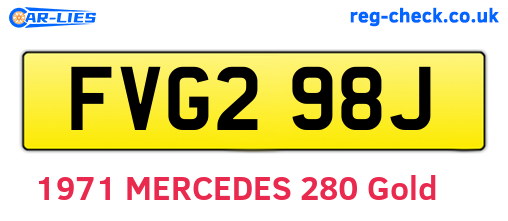 FVG298J are the vehicle registration plates.