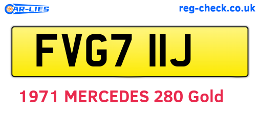 FVG711J are the vehicle registration plates.