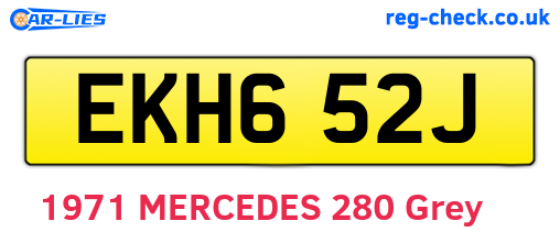 EKH652J are the vehicle registration plates.