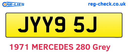 JYY95J are the vehicle registration plates.