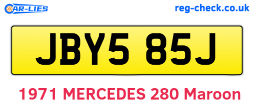 JBY585J are the vehicle registration plates.