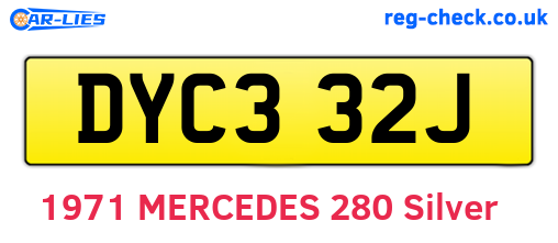 DYC332J are the vehicle registration plates.