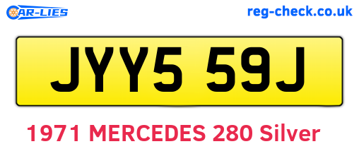 JYY559J are the vehicle registration plates.