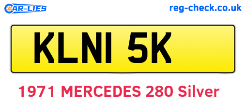 KLN15K are the vehicle registration plates.