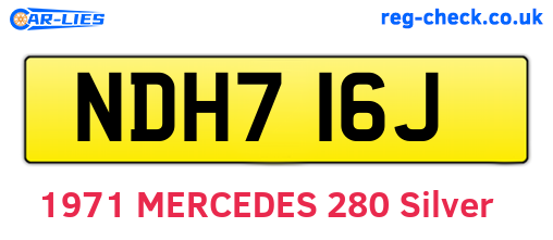 NDH716J are the vehicle registration plates.