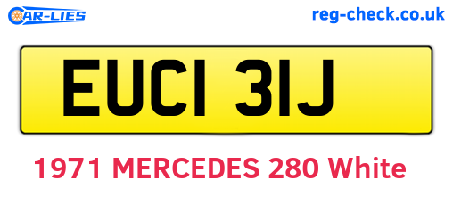 EUC131J are the vehicle registration plates.