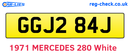 GGJ284J are the vehicle registration plates.