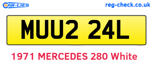 MUU224L are the vehicle registration plates.