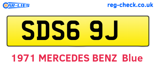 SDS69J are the vehicle registration plates.
