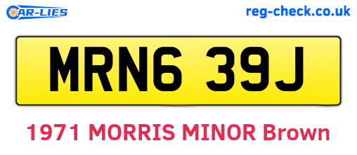 MRN639J are the vehicle registration plates.