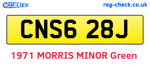 CNS628J are the vehicle registration plates.