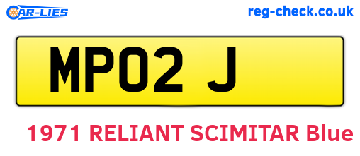 MPO2J are the vehicle registration plates.